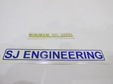MINIMUM OIL LEVEL TRANSFER DECAL STICKER GOLD