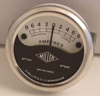 2 Inch Miller Style Ammeter 8-0-8 – Classic Motorcycle Part – Classic Bike Shop 100251