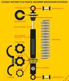 GIRLING SHOCK ABSORBERS 12.9" 110LBS CHROME SPRINGS