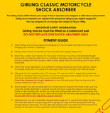 GIRLING SHROUDED SHOCK ABSORBERS 12.9" 110LBS