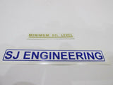 MINIMUM OIL LEVEL TRANSFER DECAL STICKER GOLD