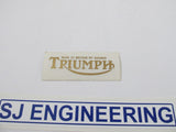 GENUINE TRIUMPH BONNEVILLE TRIDENT SMALL TRANSFER DECAL GOLD 60-0068