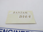 BSA BANTAM D14 D14/4 TANK TRANSFER LEFT HAND