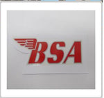 BSA TRANSFER STICKER DECAL RED GOLD
