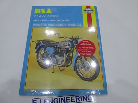 BSA A7 A10 Twins 1947-1962 Haynes Workshop Manual